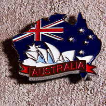 Carregar imagem no visualizador da galeria, Imã Australia - Imã Geladeira Australia em Metal com Mapa, Bandeira e Símbolos
