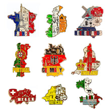 Carregar imagem no visualizador da galeria, Combo Promocional - 09 (nove) Imãs de Metal de Mapas de Países da Europa
