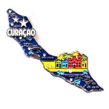 Carregar imagem no visualizador da galeria, Imã Curaçao - Imã Geladeira Metal Curaçao com Mapa, Bandeira, Cidades e Símbolos

