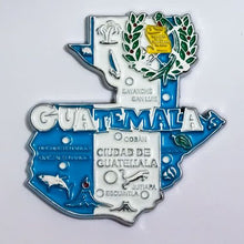 Carregar imagem no visualizador da galeria, Imã Guatemala - Imã Geladeira Metal Guatemala com Mapa, Bandeira, Cidades e Símbolos

