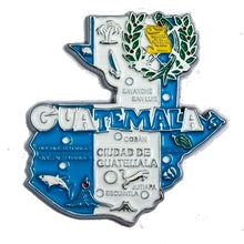 Carregar imagem no visualizador da galeria, Imã Guatemala - Imã Geladeira Metal Guatemala com Mapa, Bandeira, Cidades e Símbolos
