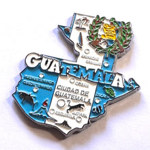 Carregar imagem no visualizador da galeria, Imã Guatemala - Imã Geladeira Metal Guatemala com Mapa, Bandeira, Cidades e Símbolos
