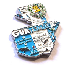 Carregar imagem no visualizador da galeria, Imã Guatemala - Imã Geladeira Metal Guatemala com Mapa, Bandeira, Cidades e Símbolos
