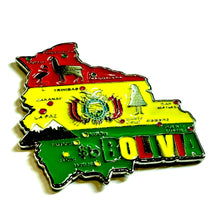 Carregar imagem no visualizador da galeria, Imã Bolívia - Imã Geladeira Bolívia em Metal com Mapa, Bandeira, Cidades e Símbolos

