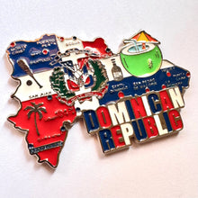Carregar imagem no visualizador da galeria, Imã República Dominicana - Imã Geladeira República Dominicana com Mapa, Bandeira, Cidades e Símbolos

