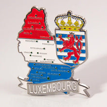 Carregar imagem no visualizador da galeria, Imã Luxemburgo - Imã Geladeira Luxemburgo em Metal com Mapa, Bandeira, Cidades e Símbolos
