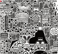 Carregar imagem no visualizador da galeria, Pôster Mapa do Rio de Janeiro Iconográfico - Estilo Minimalista - A2
