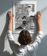 Carregar imagem no visualizador da galeria, Pôster Mapa do Rio de Janeiro Iconográfico - Estilo Minimalista - A2
