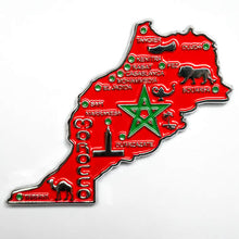 Carregar imagem no visualizador da galeria, Imã Marrocos - Imã Geladeira Marrocos com Mapa, Bandeira, Cidades e Símbolos
