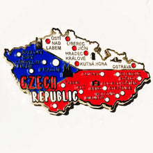 Carregar imagem no visualizador da galeria, Imã República Tcheca - Imã Geladeira República Tcheca em Metal com Mapa, Bandeira, Cidades e Símbolos
