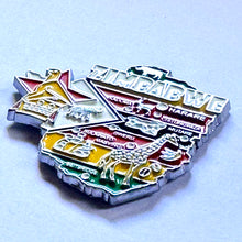 Carregar imagem no visualizador da galeria, Imã Zimbábue - Imã Geladeira Metal do Zimbabue  com Mapa, Bandeira, Cidades e Símbolos
