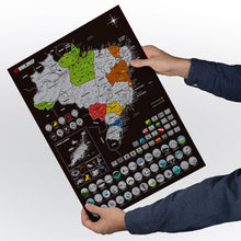 Carregar imagem no visualizador da galeria, Combo Mapa Raspadinha - Mapa Mundi Raspar + Mapa Brasil + Adesivo Pins - Prata
