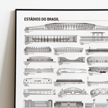 Carregar imagem no visualizador da galeria, Lista com Estádios de Futebol do Brasil - Branco
