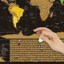 Carregar imagem no visualizador da galeria, Mapa de Raspadinha Classic - Dourado - Mapa de Raspar Viagens com Cidades, Capitais e Bandeiras
