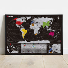 Carregar imagem no visualizador da galeria, Mapa de Raspadinha Classic - Prata - Mapa de Raspar Viagens com Cidades, Capitais e Bandeiras
