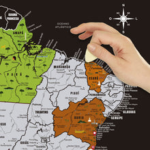 Carregar imagem no visualizador da galeria, Megacombo Mapa de Raspadinha - Mapa Mundi Flags, Mapa do Brasil e Lista de Passeios e Experiências - Prata
