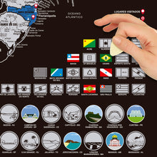 Carregar imagem no visualizador da galeria, Combo Mapa Raspadinha do Brasil e Lista de 100 Passeios e Experiências para Raspar Antes de Morrer - Prata
