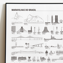Carregar imagem no visualizador da galeria, Maravilhas do Brasil por Ordem de Tamanho - Branco
