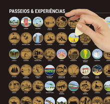 Carregar imagem no visualizador da galeria, Mapa de Raspadinha - 100 Passeios e Experiências para Raspar Antes de Morrer - Dourado
