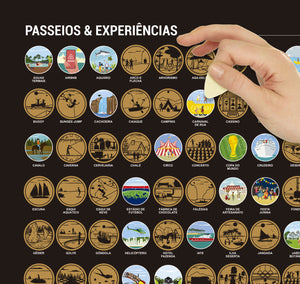 Mapa de Raspadinha - 100 Passeios e Experiências para Raspar Antes de Morrer - Dourado