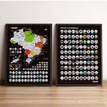 Carregar imagem no visualizador da galeria, Combo Mapa Raspadinha do Brasil e Lista de 100 Passeios e Experiências para Raspar Antes de Morrer - Prata
